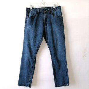 Axel Mens Blue Denim Slim Stretch Extensible Mid Rise Ankle Jeans Size 36x30